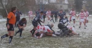 Ragby v Říčanech v Ladovské zimě vyhráli Středočeši nad maďarským Vitézkem 26:10