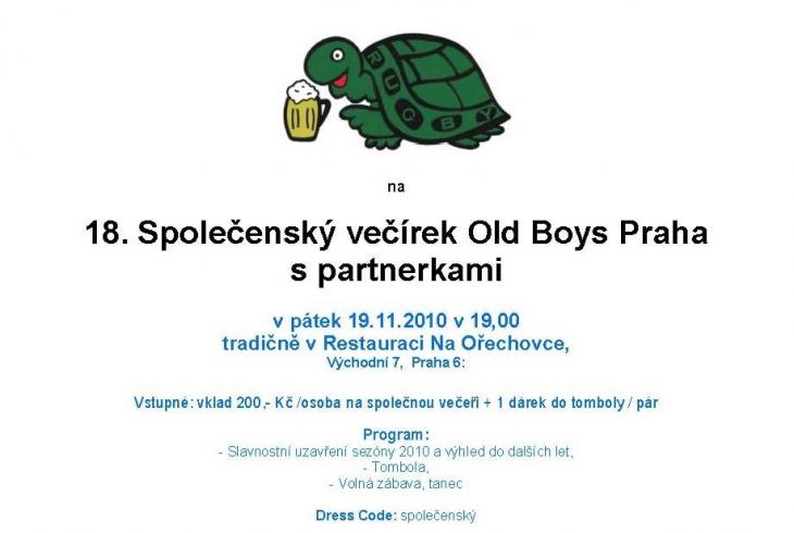 Veteráni Old boys Praha budou hodnotit úspěšnou sezónu
