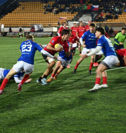 Mladí čeští ragbisté v semifinále ME U20 a U18 v Praze na své soupeře nestačili