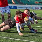 Třináct pětek českých ragbistů v duelu s Litvou se skorem 87:5 v rytmu jedna pětka za 6 minut Třináct pětek českých ragbistů v duelu s Litvou se skorem 87:5 v rytmu jedna pětka za 6 minut