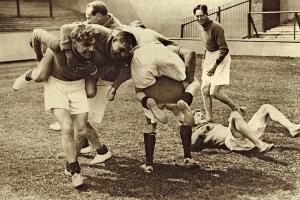 Před rugbyovou sezonou v roce 1927 v Praze Před rugbyovou sezonou v roce 1927 v Praze