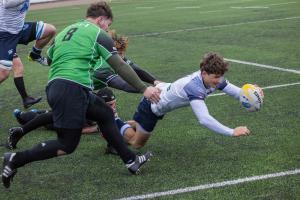 Fotografie z extraligového ragby Říčany - Dragon 52:12 pořízené objektivy Jiří Durdíka