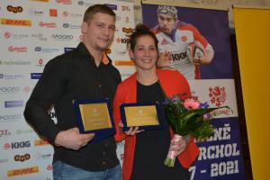 Ragbistou roku 2017 je Jiří Pantůček a Ragbistkou roku 2017 je Kateřina Nováková