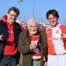 Ragbisté Slavie tří generací, jejichž jména najdeš podle abecedy seřazeném seznamu hodně vysoko Adámkové Petr, Olda a Petr